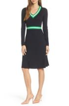 Women's 1901 Stripe Trim Sweater Dress - Blue