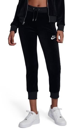 Women's Nike Velour Drawstring Capri Pants