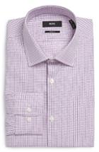 Men's Boss Sharp Fit Check Dress Shirt .5 L - Pink
