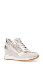 Women's Geox Nydame Embellished Wedge Sneaker Us / 35eu - White