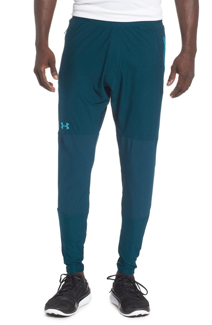 Men's Under Armour Threadborne Vanish Fitted Pants, Size - Blue/green