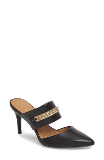 Women's Calvin Klein Ginette Embellished Pointy Toe Mule M - Black