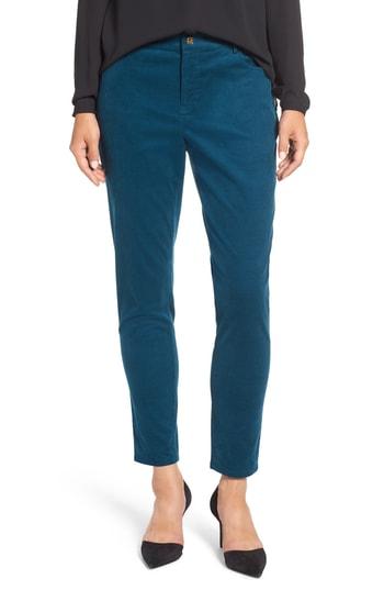 Women's Chaus Straight Leg Corduroy Pants - Blue/green