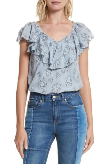 Women's Rebecca Taylor Rose Metallic Top - Metallic