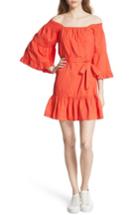 Women's Joie Colstona Ruffle Cotton Dress - Orange