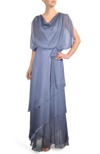 Women's Komarov Ombre Tiered Skirt Blouson Gown