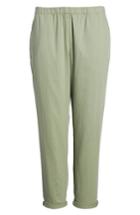 Women's Eileen Fisher Organic Cotton Tapered Ankle Pants, Size - Green