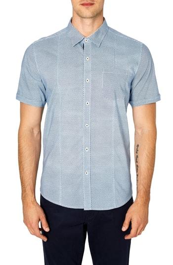 Men's 7 Diamonds Free Rein Trim Fit Sport Shirt - Blue