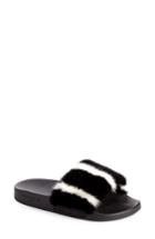 Women's Givenchy Genuine Mink Fur Slide Sandal Us / 39eu - Black