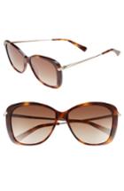 Women's Longchamp 56mm Gradient Lens Butterfly Sunglasses - Blonde Havana