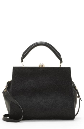 Louise Et Cie Maely Genuine Calf Hair Satchel - Black