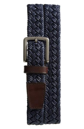 Men's Cole Haan Woven Belt - Marine Blue