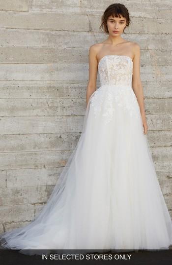 Women's Nouvelle Amsale Ellis Embellished Strapless Ballgown