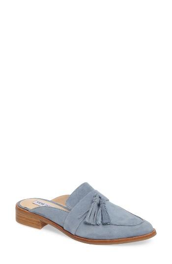 Women's Steve Madden Magan Tasseled Mule .5 M - Blue