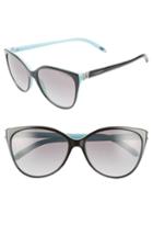 Women's Tiffany & Co. 58mm Gradient Cat Eye Sunglasses - Black/ Blue/ Black Gradient