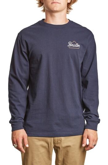 Men's Brixton Newbury T-shirt, Size - Blue