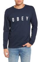 Men's Obey Logo Graphic T-shirt, Size - Blue