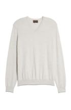 Men's Thomas Dean Merino Wool Blend V-neck Sweater