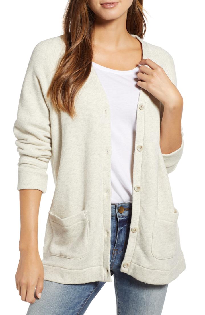 Women's Lou & Grey Loopback Terry Cardigan - Beige