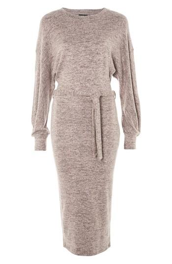 Women's Topshop Cut And Sew Sweater Dress Us (fits Like 0) - Pink