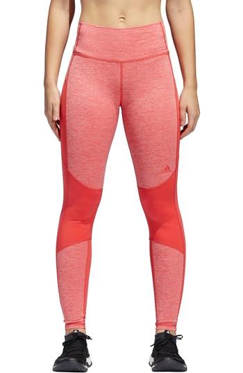 Women's Adidas Vfa Climalite High Waist Tights - Pink