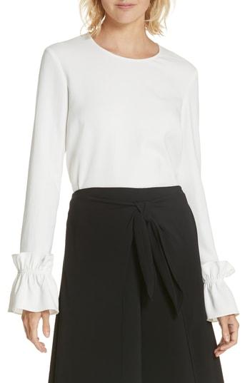 Women's A.l.c. Darden Ruffle Cuff Top - Ivory
