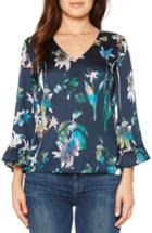 Women's Willow & Clay Crinkle Floral Top - Blue