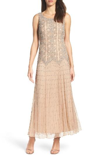 Women's Pisarro Nights Beaded Gown - Pink