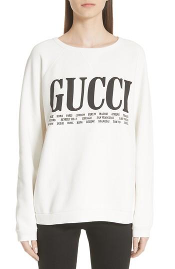 Women's Gucci Felted Cotton Jersey Sweatshirt