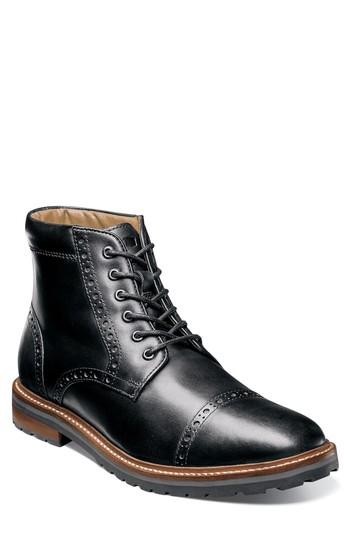 Men's Florsheim Estabrook Cap Toe Boot .5 Eee - Black