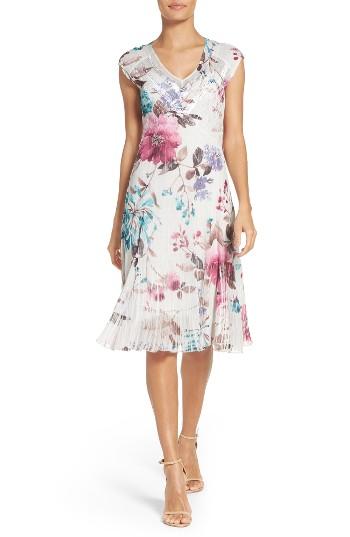 Women's Komarov Floral Print V-neck Dress