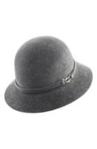 Women's Helen Kaminski Genuine Rabbit Fur Felt Cloche - Grey