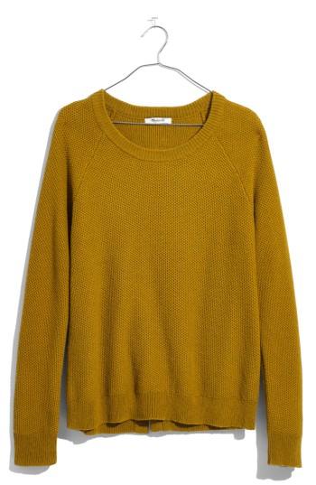 Women's Madewell Cross Back Knit Pullover - Green