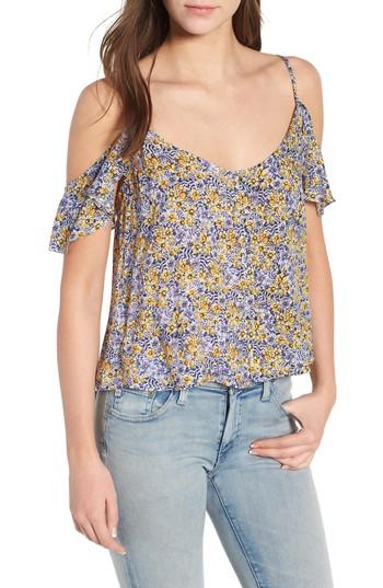 Women's Cupcakes And Cashmere Brendi Cold Shoulder Top - Blue