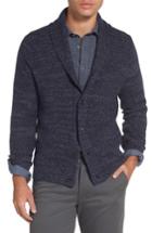 Men's Nordstrom Men's Shop Shawl Collar Cardigan, Size - Blue