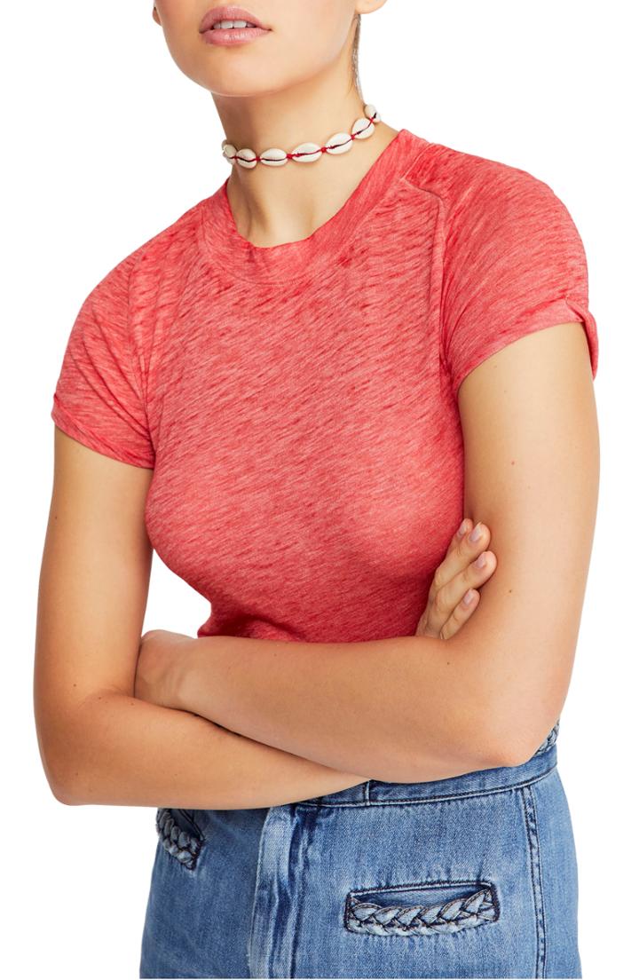 Women's Free People Night Sky Tee - Red