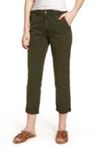 Women's Ag The Wes Utilitarian Relaxed Straight Pants - Green