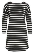 Women's Bb Dakota 'phillipa' Stripe Ponte Shift Dress - Black