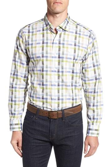 Men's Tommy Bahama Matina Regular Fit Check Sport Shirt - Blue