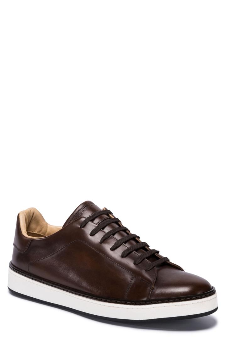 Men's Bugatchi Firenze Low Top Sneaker M - Burgundy