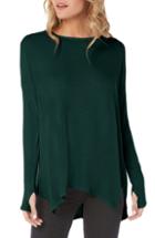 Women's Michael Stars Ribbed Tunic Top, Size - Green