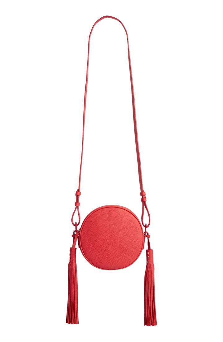 Allsaints Kepi Circle Leather Crossbody Bag -