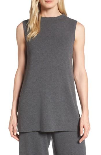 Women's Eileen Fisher Wool Knit Tunic - Brown