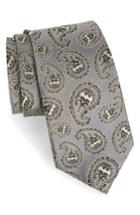 Men's Cufflinks, Inc. 'batman' Paisley Silk Tie, Size - Grey