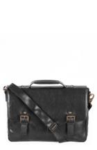 Men's Boconi 'becker' Leather Messenger Bag - Black