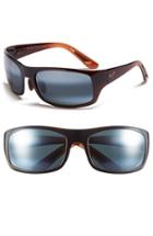 Men's Maui Jim 'haleakala - Polarizedplus2' Polarized Wrap Sunglasses - Rootbeer Fade/ Neutral Grey