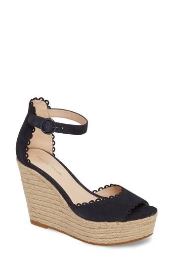 Women's Pelle Moda Raine Platform Espadrille Sandal .5 M - Blue