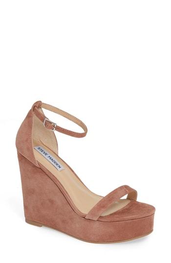 Women's Steve Madden Succeed Platform Wedge Sandal M - Brown