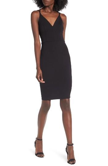 Women's Soprano Strappy Back Body-con Dress - Black