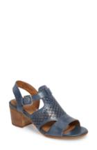Women's Comfortiva Amber Perforated Block Heel Sandal .5 M - Blue
